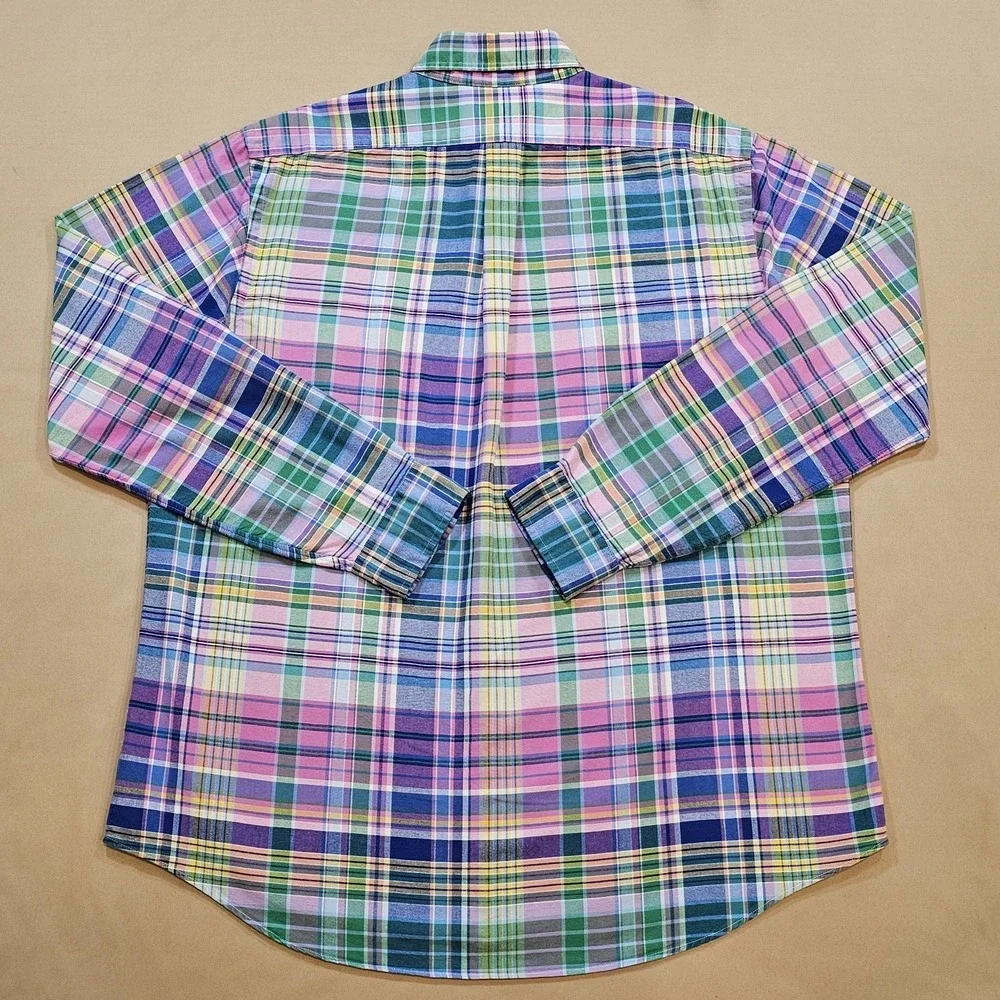 Polo Ralph Lauren Men's XL‎ Plaid Colorful Classic-Fit Oxford Long Sleeve Shirt